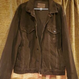 XL Aeropostale Men's-Style Brown Corduroy Jean Jacket